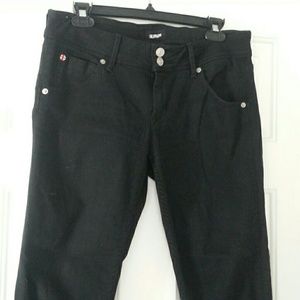 Hudson Black Collin Skinny Ankle Jeans